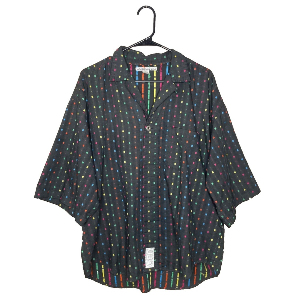 Vintage Unionbay Shirt XL Bowling Rainbow‎
